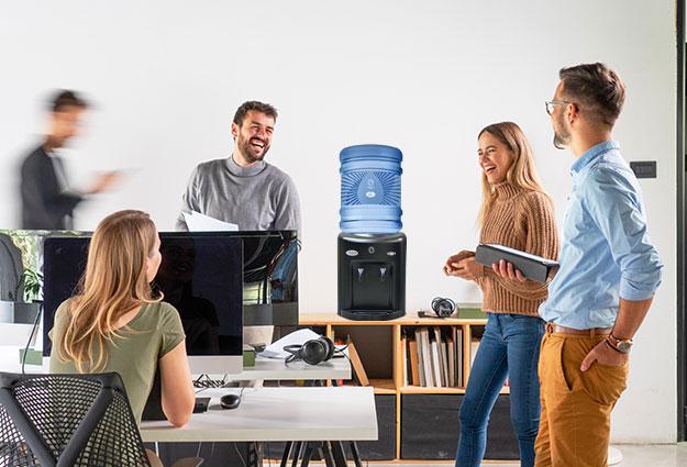 Bottled water store coolers for offices